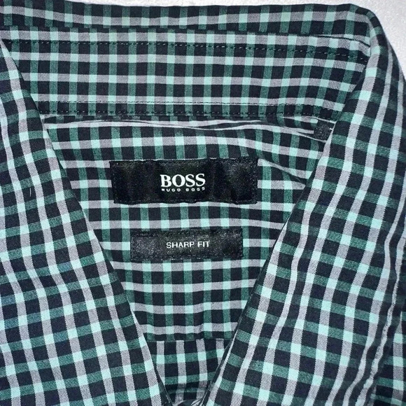 Hugo boss  green sharp fit button down shirt - Picture 4 of 6
